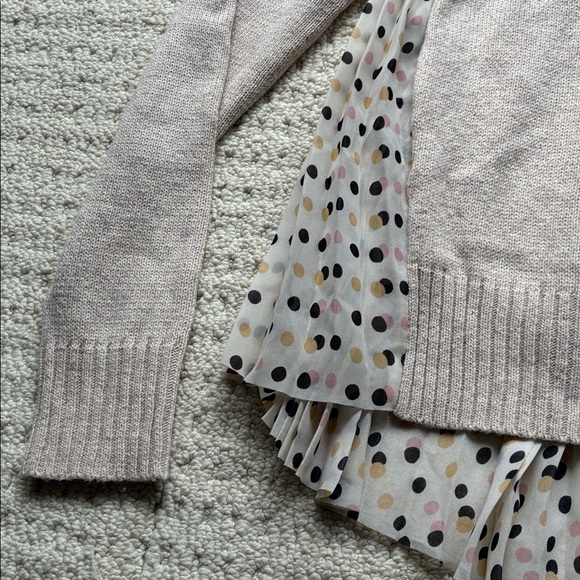 Anthropologie Moth Women's Mock Neck Apres Fete Sweater Pleated Back Size Small - Picture 4 of 12